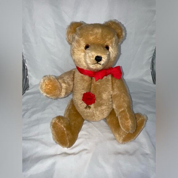 VTG EUC ORIGINAL HERMANN TEDDY BEAR WOOL COTTON JOINTED LIMBS MADE IN W GERMANY - Picture 2 of 13